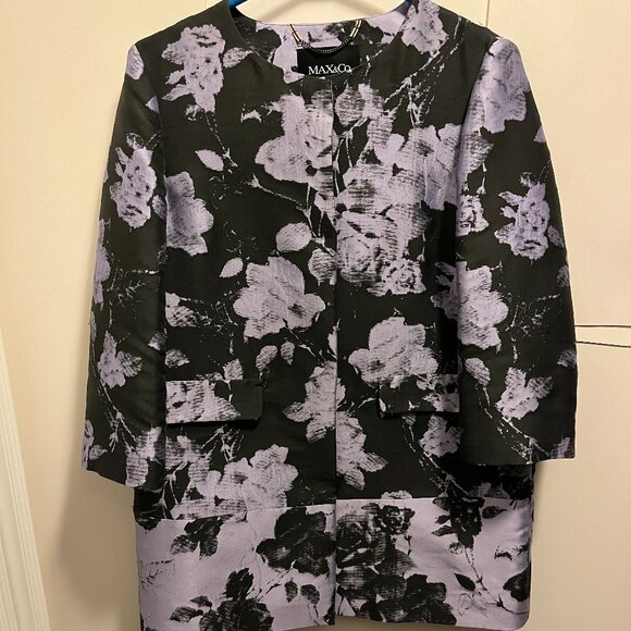 Max & Co Lilac Floral Overcoat - Picture 1 of 8